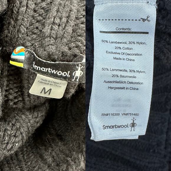 Smartwool‎ Spruce Creek Turtleneck Sweater Merino Wool Sweater Black Size Medium - Picture 12 of 16